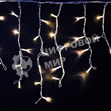 Гирлянда Neon-night Айсикл (бахрома) светодиодный, 4,0 х 0,6 м, белый провод каучук, 230 В, диоды белые, 128 LED