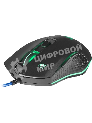 Мышь проводная Defender Sky Dragon GM-090L черный, 3200 dpi, USB, кнопки - 6
