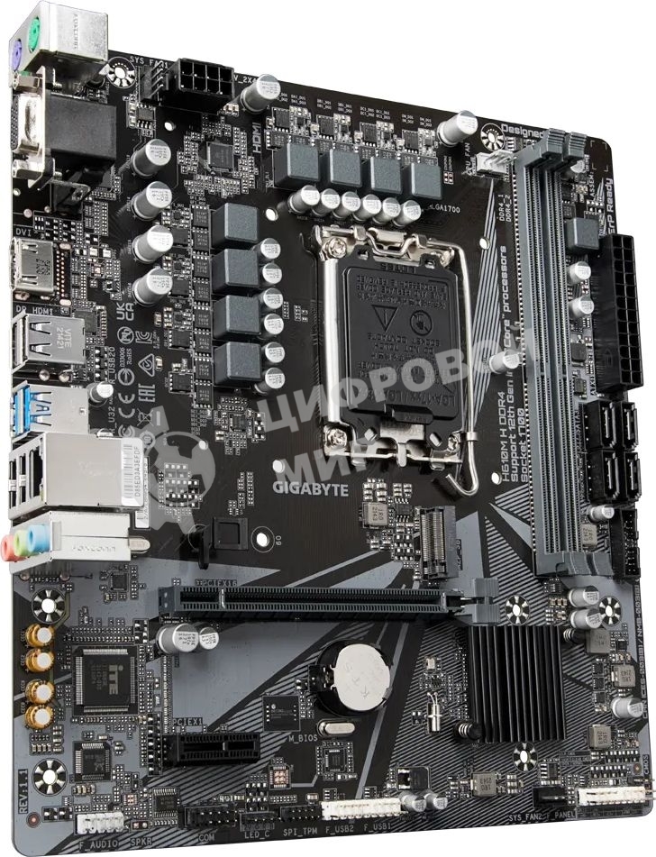 Материнская плата Gigabyte H610M H DDR4 Soc-1700 Intel H610 2xDDR4 mATX AC`97 8ch(7.1) GbLAN+VGA+HDMI
