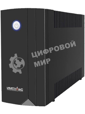 Источник бесперебойного питания Импульс Юниор 650 650 ВА/360 Вт, LED, АКБ 1х5А·ч, IEC-C13x4,черный 00-КБ001548