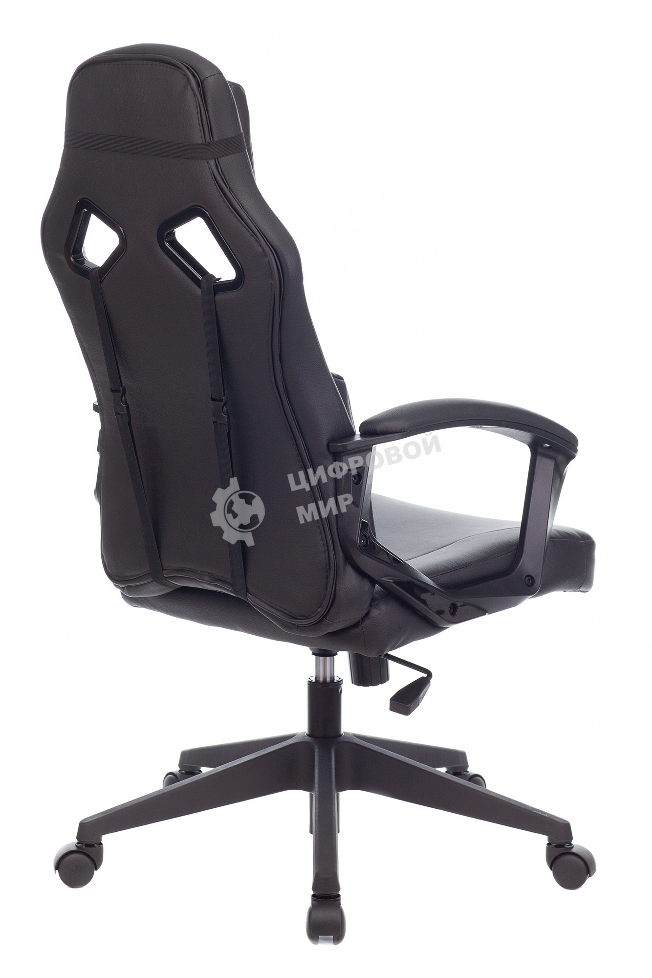 Кресло игровое Zombie DRIVER черный, эко.кожа, с подголов. крестовина пластик
