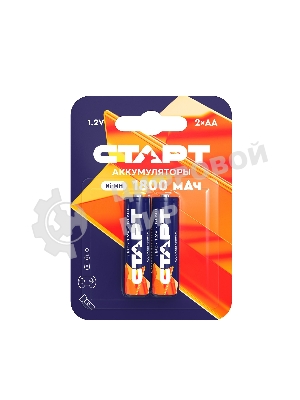 Аккумуляторы СТАРТ HR6 AA 1800mAh Ni-MH BL2 24/384, AA, 1800 мА·ч, 2 шт. в блистере
