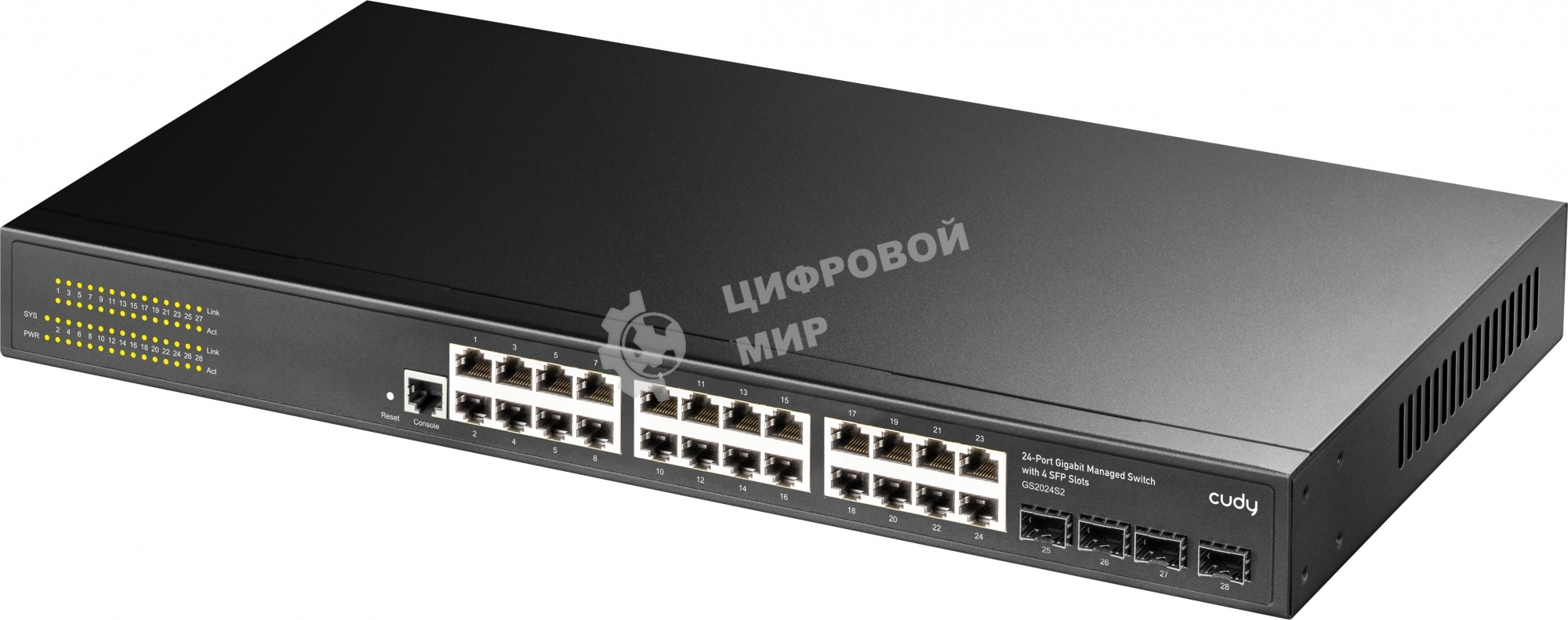 Коммутатор Cudy GS2024S2 (L2) 24x1 Гбит/с 4SFP управляемый