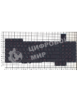 Клавиатура для ноутбука Asus G751 черная с подсветкой