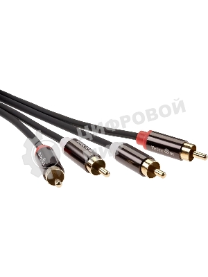 Кабель соединит 2xRCA (M) - 2xRCA (M),1.5m, TelecomPRO TAV7158M-1.5M