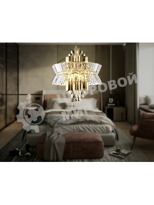 Люстра Ambrella light LH41023/18 BS/CL латунь/прозрачный E14*18 max 40W D700*750