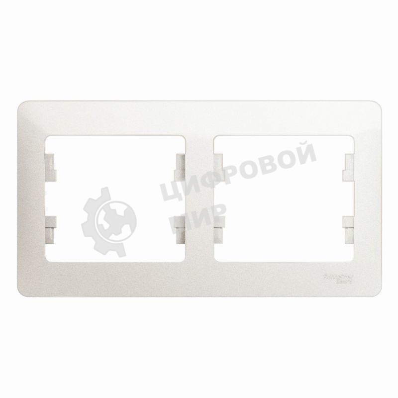 Рамка 2-м Glossa горизонт. перламутр SchE GSL000602