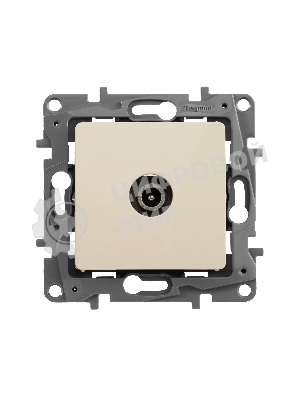 Розетка телевизионная проходная, 15дБ, сл. кость ETIKA Розетка TV проходная, 15дБ, сл. кость