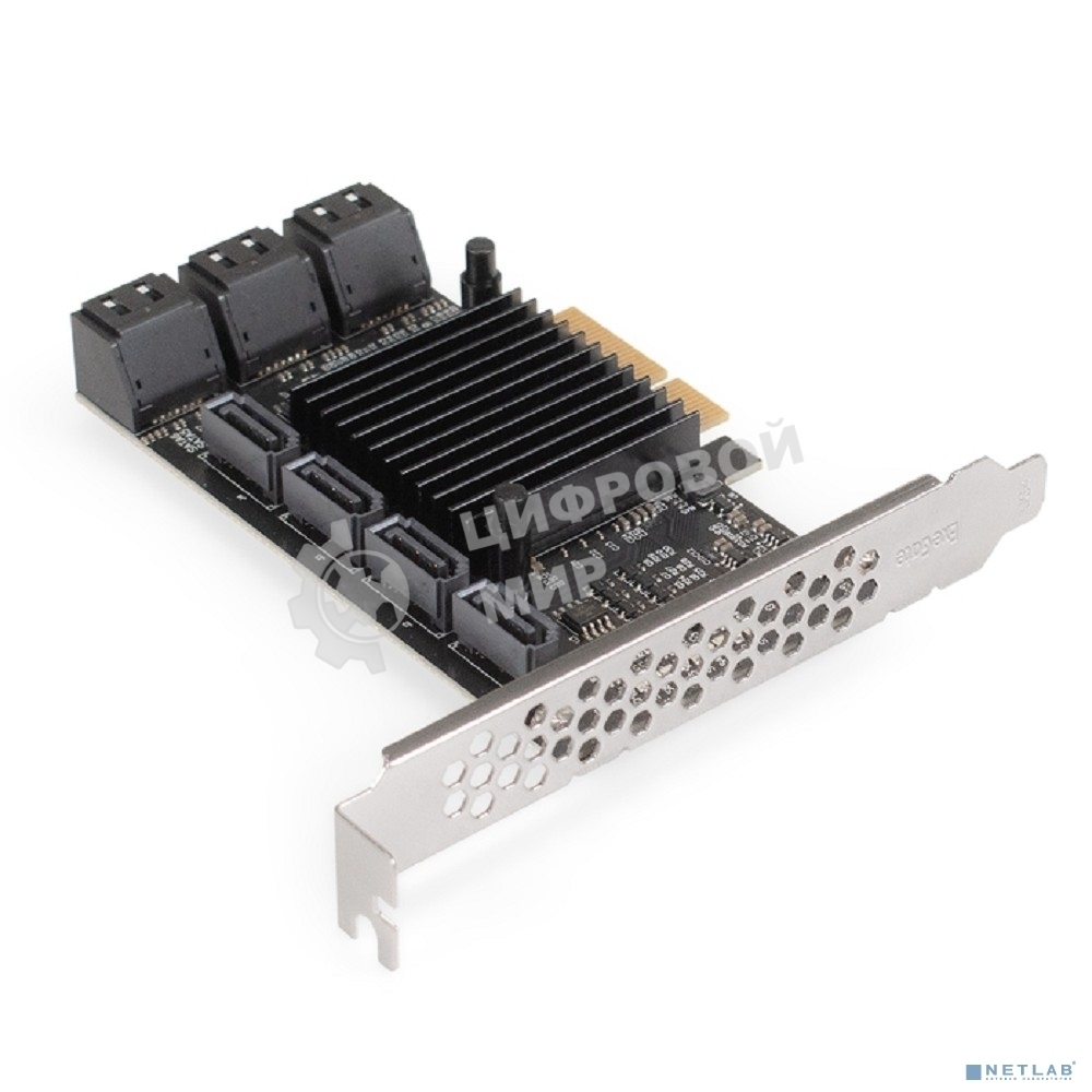 Контроллер ExeGate EXE-510 (PCI-E x4, SATA3 6Gb/s, 10 int, ASMedia Chipset ASM1166+JMB575)