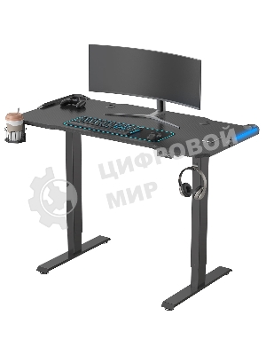 Стол игровой Cactus CS-ED-GbK столешница МДФ карбон, каркас черный