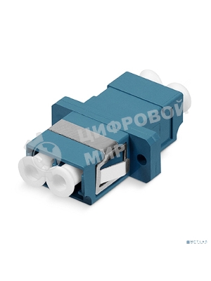 Монтажное оборудование Hyperline DLC-DLC-SM Проходной адаптер LC-LC duplex, SM (для одномодового кабеля), корпус пластмассовый (SC Adapter Simplex dimension), (синий)