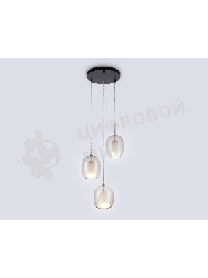 Подвесной светильник Ambrella light LH11156/3 BK/WH/TI черный/белый/янтарь E27*3 max 60W D425*1500