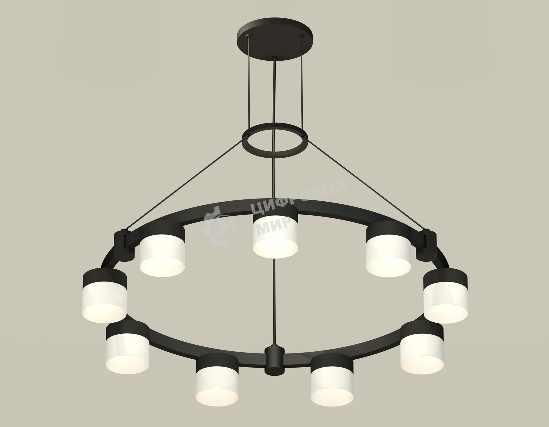Светильник Ambrella light XR92051904/9 SBK/FR черный песок/белый матовый GX53 (A9205, C9242, N8402)