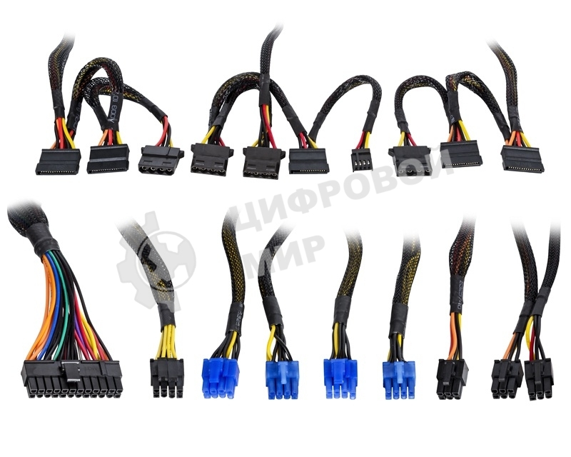 Блок питания ExeGate 700PPX (EX220362RUS), 700Вт, 135мм, модульный, черный