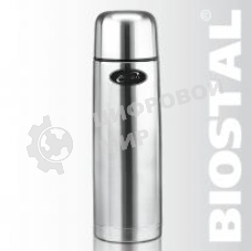Термос BIOSTAL NB1000 1 л, узкое горло,нерж.,с крышкой-чашкой, 2 пробки (в уп. 12 шт)&