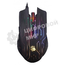 Мышь проводная A4Tech Bloody Q82 черный, 3200 dpi, USB, кнопки - 8