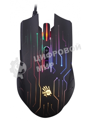 Мышь проводная A4Tech Bloody Q82 черный, 3200 dpi, USB, кнопки - 8