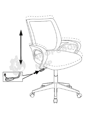 Кресло Бюрократ CH-W695NLT TW-38-3 TW-96-1 оранжевый, сетка/ткань, 120 кг, механизм качания