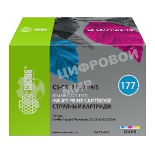 Картридж струйный Cactus CS-C8771/2/3/4/5 №177 многоцветный (11.4 мл.) для HP PS 2113/3313/8253/8200