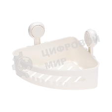 Полка для ванной комнаты HALSA HLS-F-104W на вакуумной присоске, угловая