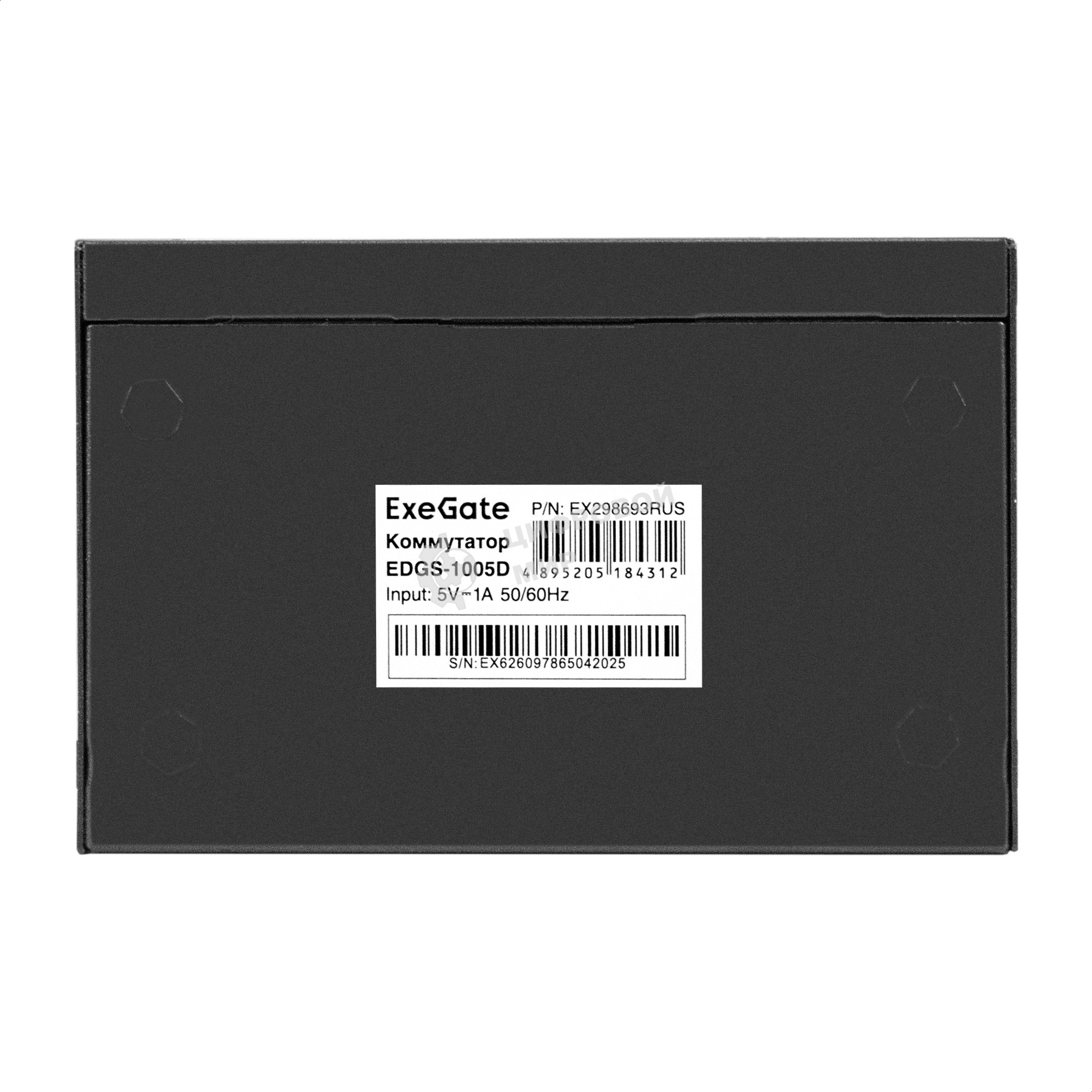 Коммутатор неуправляемый ExeGate EDGS-1005D (5-портовый гигабитный UTP 10/100/1000 Base-T, металлический корпус, с функцией энергосбережения (Green Ethernet Technology), настольный)