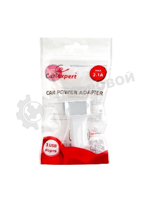 Адаптер питания Cablexpert MP3A-UC-CAR17, 12V->5V 3-USB, 2.1/2/1A