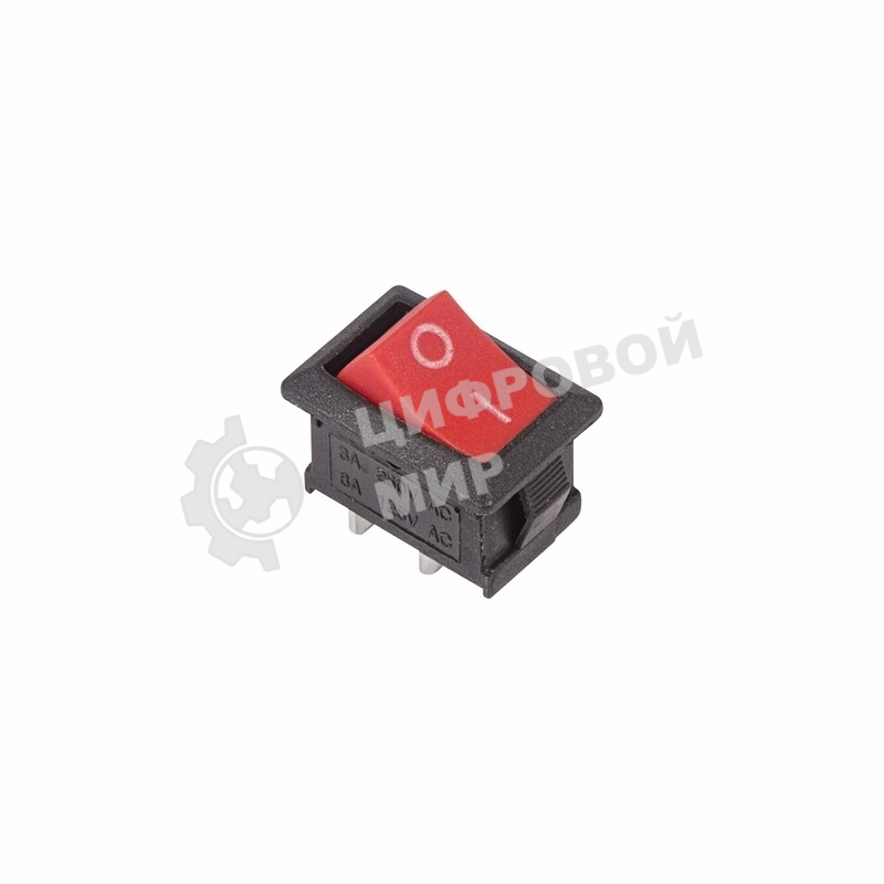 Выключатель клавишный Rexant 250V 6А (2с) ON-OFF красный Mini (RWB-201, SC-768)