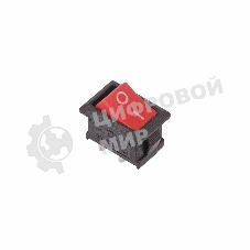 Выключатель клавишный Rexant 250V 6А (2с) ON-OFF красный Mini (RWB-201, SC-768)