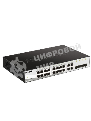 Коммутатор D-Link DGS-1210-20/F1A, 16×1 Гбит/с + 4×1 Гбит/с SFP, настраиваемый