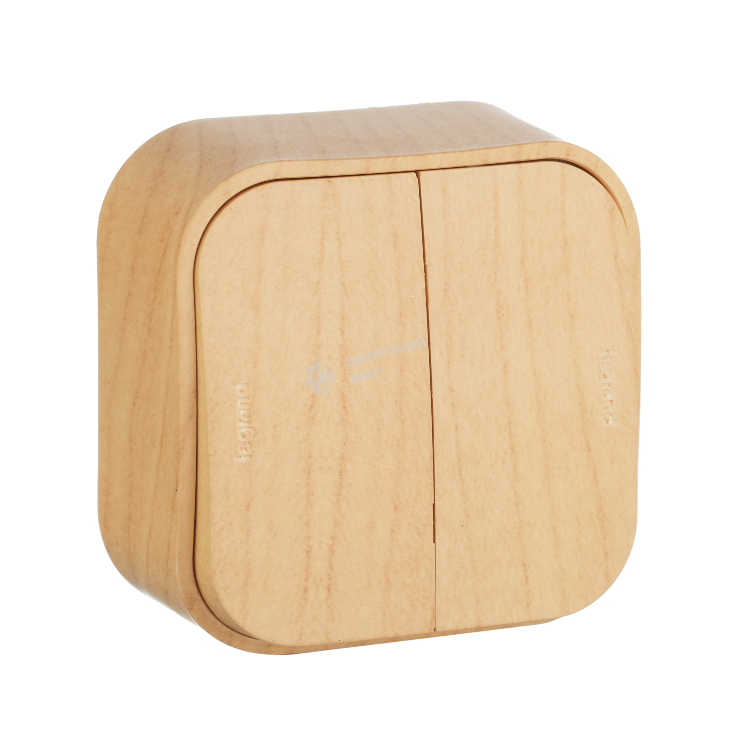 Переключатель 2-клавишный 10А | 782266 | Legrand Quteo Сосна