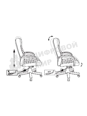 Кресло Бюрократ KB-10WALNUT/B/LEATH черный, кожа