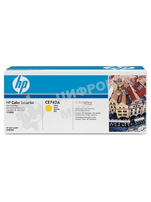 Картридж лазерный HP CE742A желтый Color LJ CP5225 (7300 стр.)