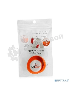 Кабель Gembird USB 2.0 Cablexpert CC-ApUSBr1m, AM/Lightning 8P, 1м, силиконовый шнур, разъемы розовый металлик, пакет