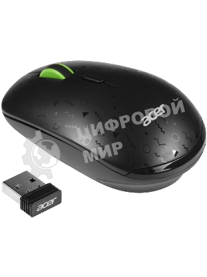Мышь беспроводная Acer OMR307 черный, 1600 dpi, радиоканал, USB, кнопки - 4