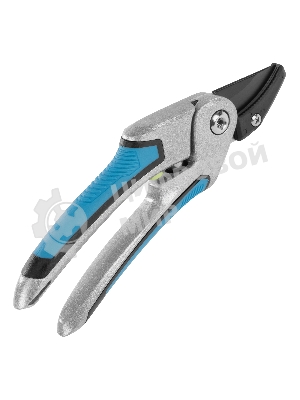 Секатор с наковальней Palisad LUXE 215 мм, регулировка захвата, трехкомпонентные рукоятки
