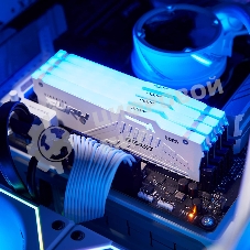 Оперативная память Kingston Fury Beast, DDR5, 32Gb (2x16GB), 5600MHz, CL36, DIMM, радиатор, RGB, белый