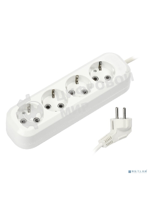 Удлинитель Smartbuy SBE-16-4-02-Z 4 гнезда 2 метра 16А/3,5 кВт с заземлением ПВС 3х1мм2
