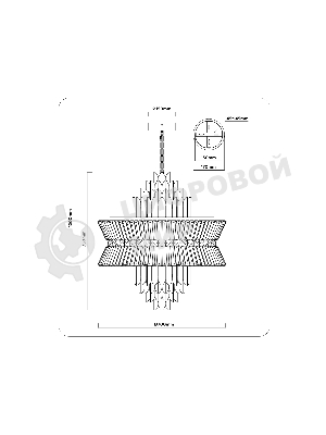 Люстра Ambrella light LH41023/18 BS/CL латунь/прозрачный E14*18 max 40W D700*750