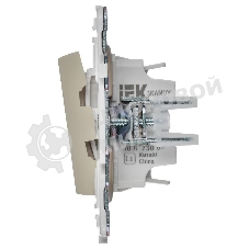 Выключатель проходной 2-кл. IEK SKANDY 10А SK-V10B с индикацией бежевый SK-V22-1-10-K10