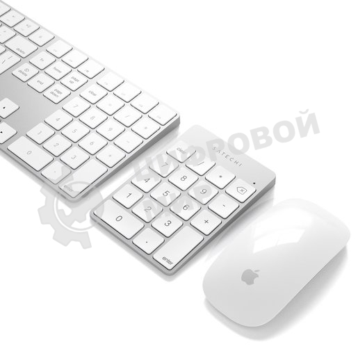 Беспроводной цифровой блок клавиатуры Satechi Aluminum Slim Keypad Numpad. Цвет серебристый. 