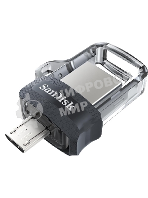 Флешка USB SanDisk Ultra Dual OTG (SDDD3-128G-G46), 128Gb, m3.0/USB 3.0, R/W 100/40, черный