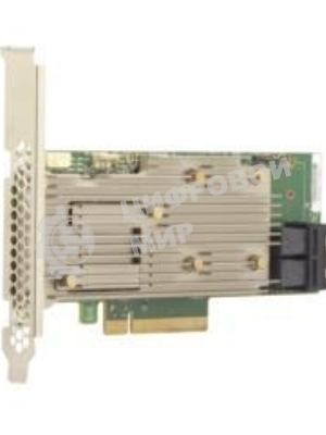 Контроллер MegaRAID 9460-8I SGL (05-50011-02), PCIe 3.1 x8 LP, SAS/SATA/NVMe, RAID 0,1,5,6,10,50,60, 8port(2 * int SFF8643), 2Gb Cache, 3508ROC