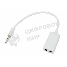 Аудиоразветвитель штекер Rexant 3,5 мм на 2 белый