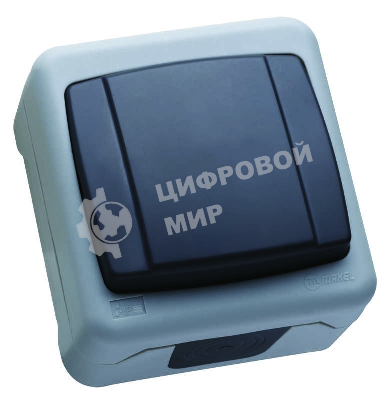 Выключатель 1-кл. Makel ОП 10А IP55 сер.