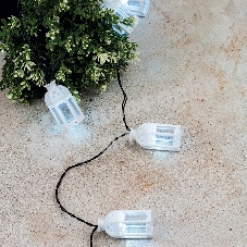 Каскад Lamper Керосиновая Лампа LED 5 м с выносной солнечной панелью 2 м и аккумулятором, IP65, 2 режима работы: мигание и постоянное теплое белое све