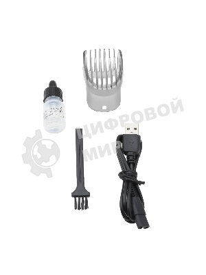 Набор для стрижки Galaxy Line GL 4170, черный, 3 Вт, вр. раб. до 1,5 ч, время зарядки около 2 ч, аккум. Li-Ion 3,7 В, емк. аккум. 600 мА*ч, лезвия из нерж. стали, шир. лезвия 30 мм, 16 полож. насадки-расчески (1 - 8,5 мм), индик. зар. аккум., USB зарядка