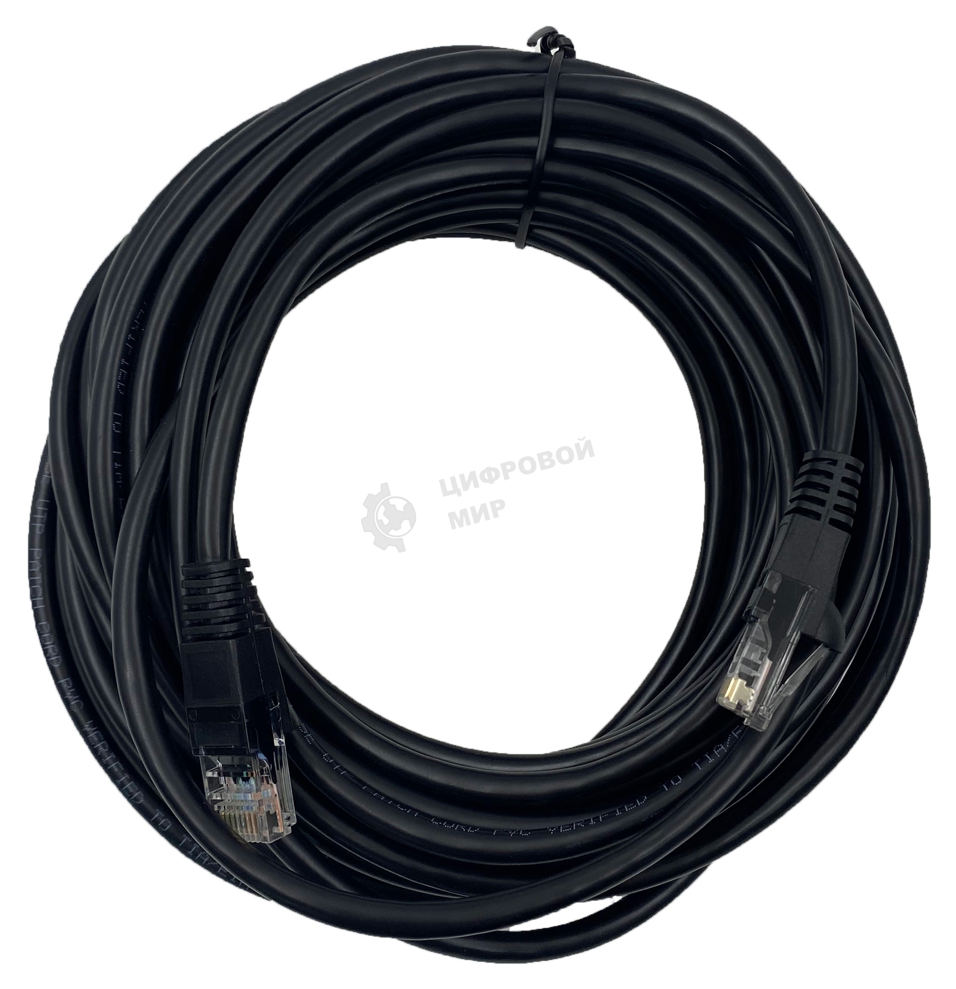 Патч-корд Buro UTP 4 пары cat.5e CCA molded 10м черный RJ-45 (m)-RJ-45 (m)
