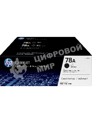 Картридж лазерный двойная упаковка HP CE278AF/CE278AD черный для LJ 1566/1606dn/1536dnf (2 х 2100 стр)