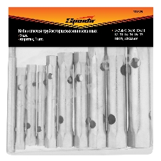 Набор ключей-трубок торцевых Sparta 6 - 22 мм, вороток, оцинкованные, 9 шт.