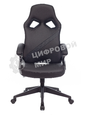 Кресло Zombie DRIVER черный, экокожа, 120 кг, механизм качания